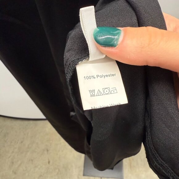 Black Satin Midi Dress - Picture 5 of 5